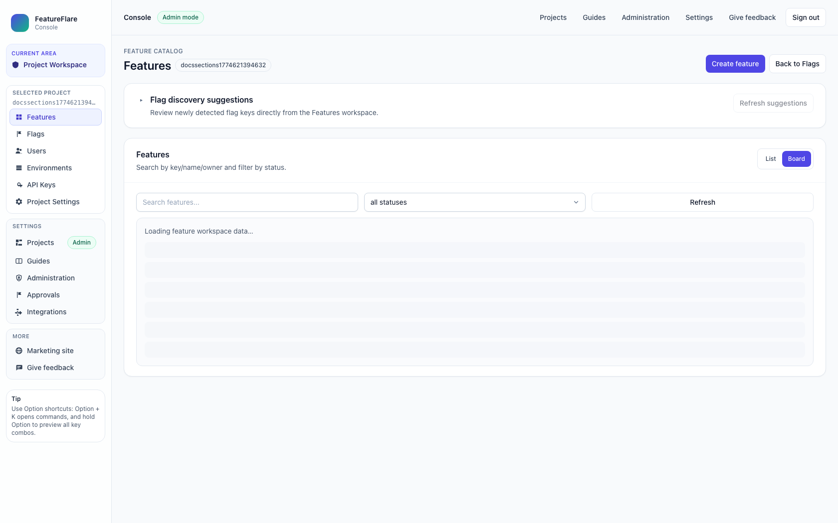 2) Features page screenshot