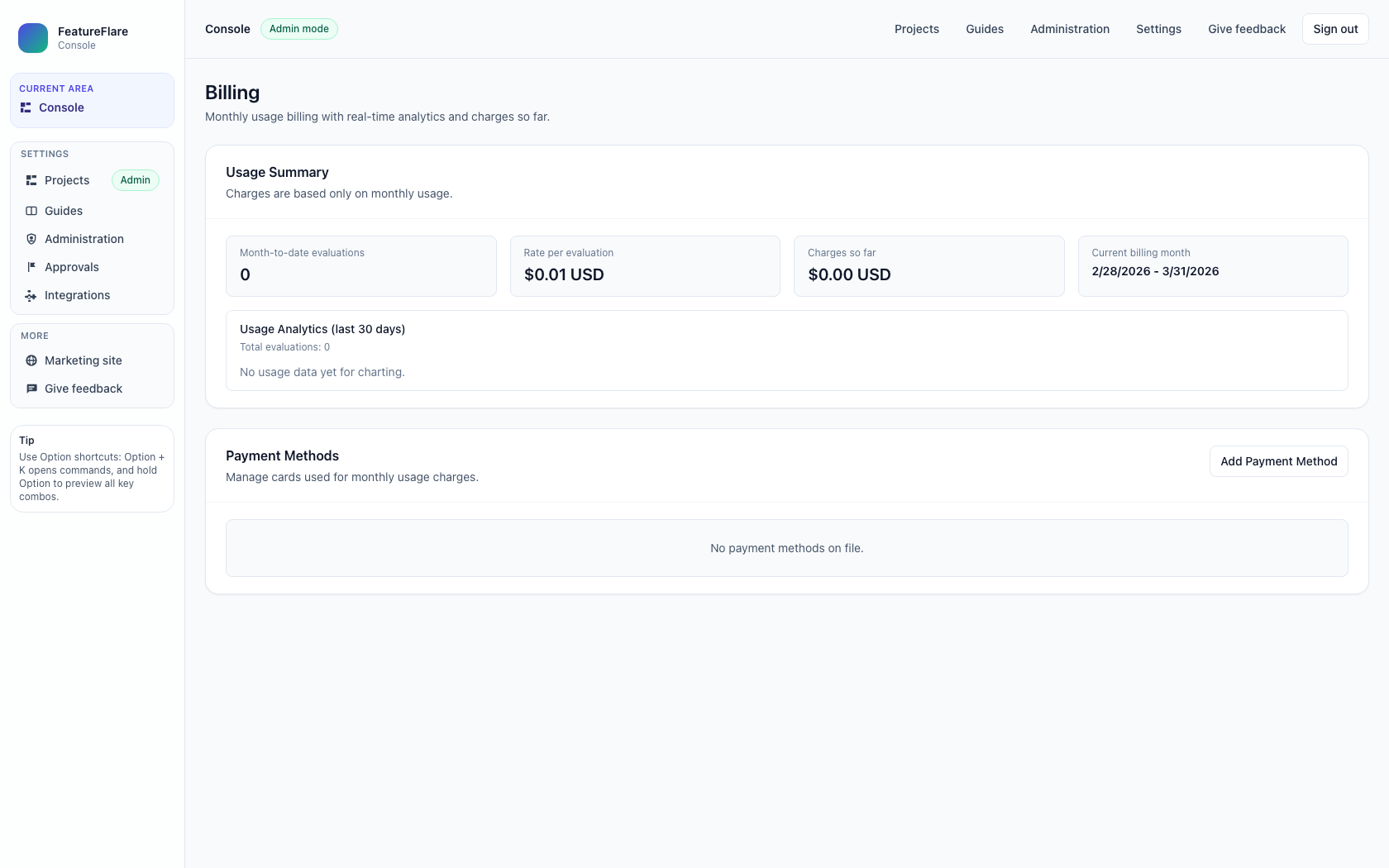11) Billing page screenshot